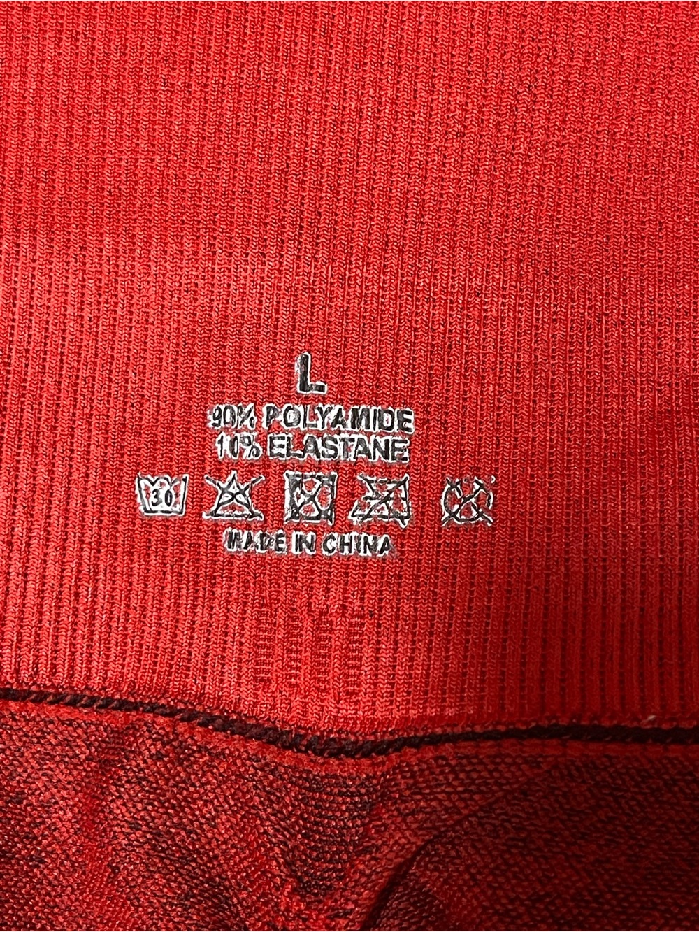 Seamless Red High-Rise Active Leggings for Women - Picture 8 of 9